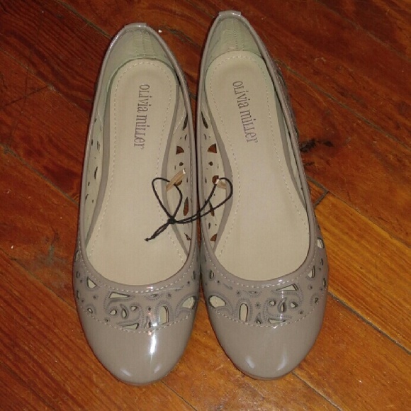 Beige flats