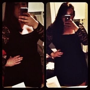 ASOS Lacy Long Sleeve Dress