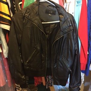 Black leather jacket