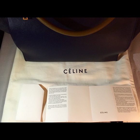 Large Celine Trapeze smooth leather & suede - Picture 2 of 4