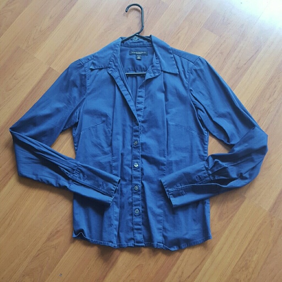 Banana Republic Navy Blue Dress Shirt