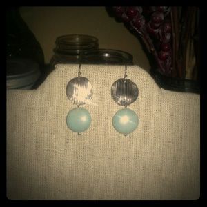 Quartz and silver earrings