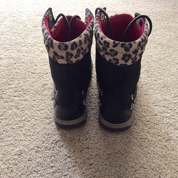 Sperry Leopard Top-Slider Boots - Picture 3 of 4