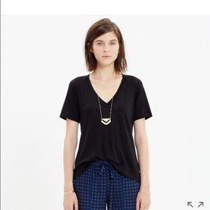 Linen swing line tee