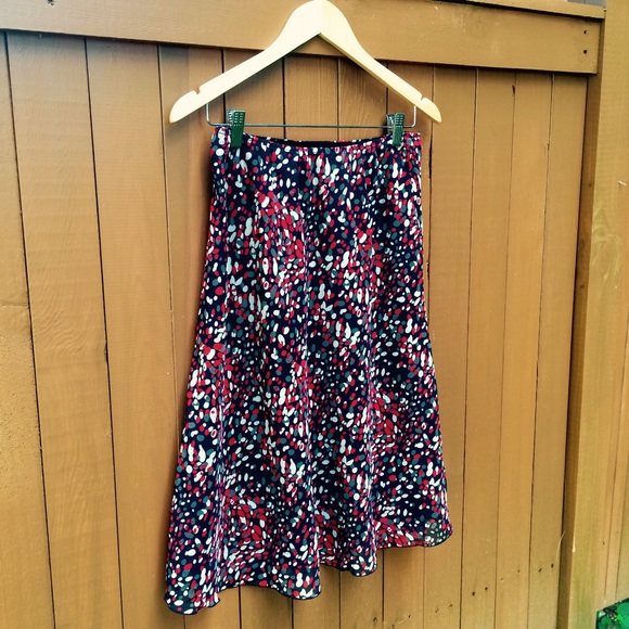 Fun spotted chiffon a-line skirt