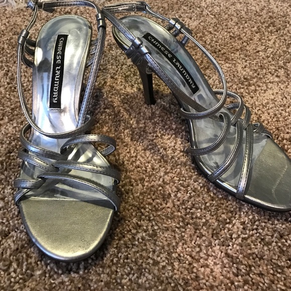 Silver dark silver heels