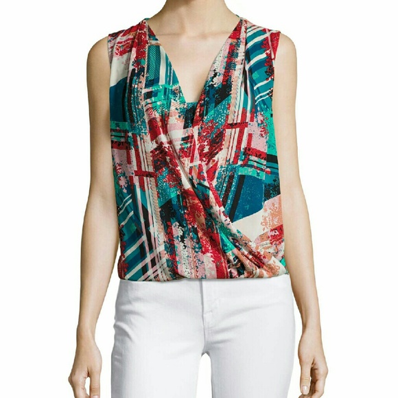 BCBG Floral Print Top