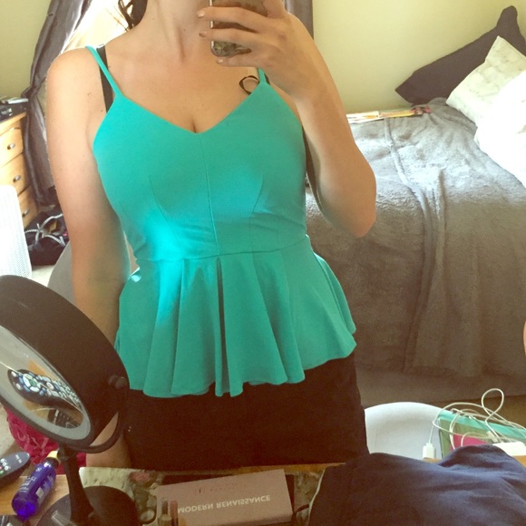 Beautiful Light Teal fitted top by bebe!