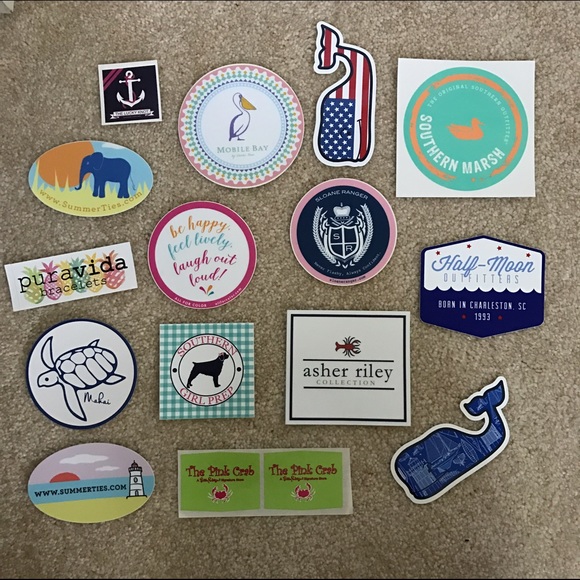 preppy sticker collection