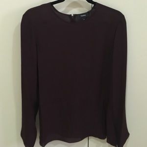 Theory "Malydie" Peplum Silk Top