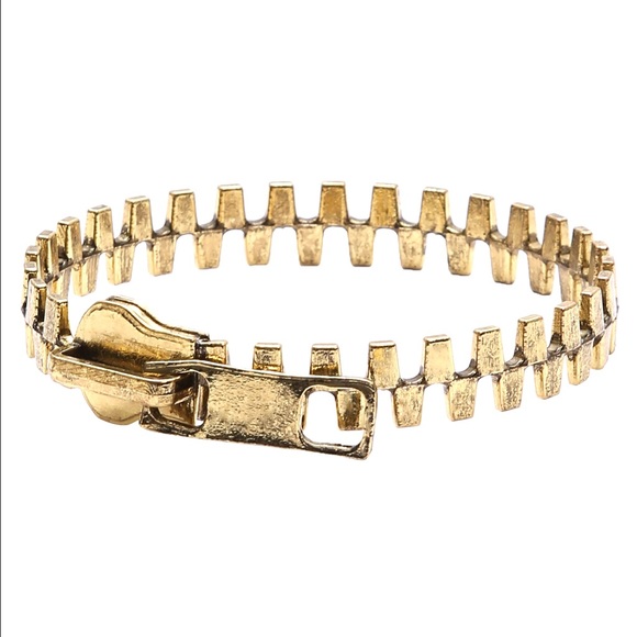 ✨SALE✨ Antique Bronze/Gold Zipper Bangle Bracelet