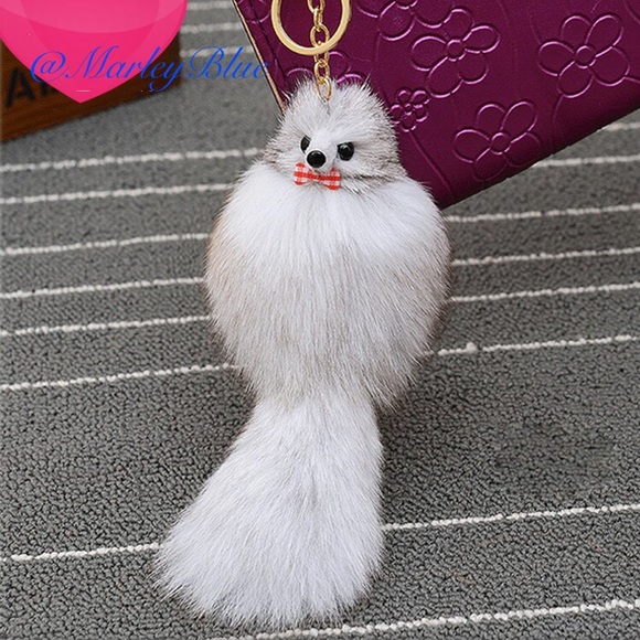 Buy2 Get 1 FREE!! Furry Genuine Fox Fur Keychain