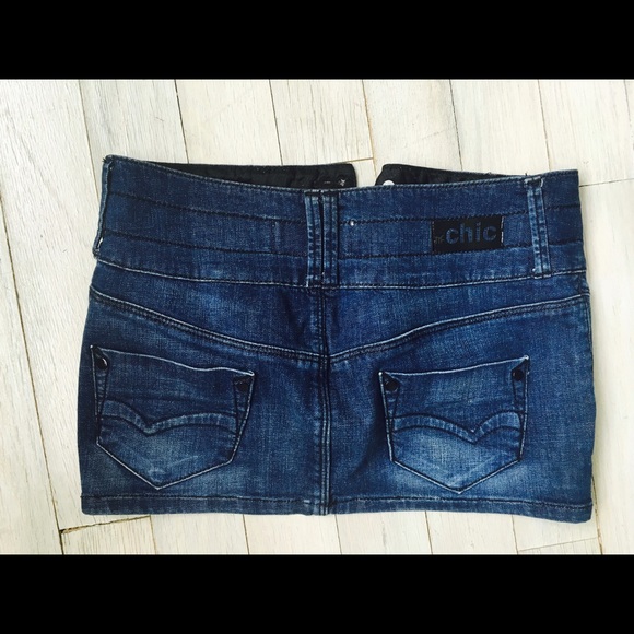 Dark Jean Mini Skirt - Picture 3 of 3