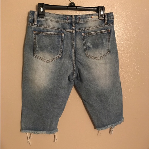 Distressed Denim Cut Off Shorts, NWOT - Picture 2 of 4