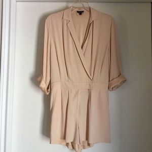 Topshop nude pink romper.  Size 6
