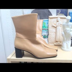 Beige Butterscotch ankle boots NWOT