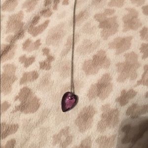 Swarovski Purple Heart crystal necklace