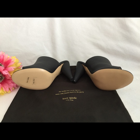 Brand NWT Kate Spade BOVA Heel Shoes (black/goat) - Picture 4 of 4