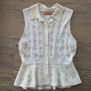Creme/white Alice + Olivia top!