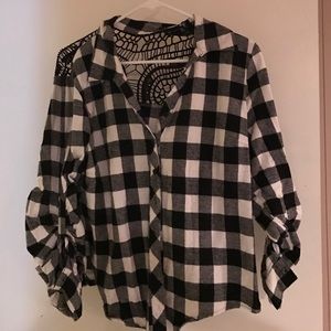 Checkered flannel.