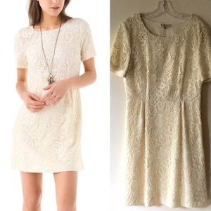 Madewell Birdcage Cream Lace Dress