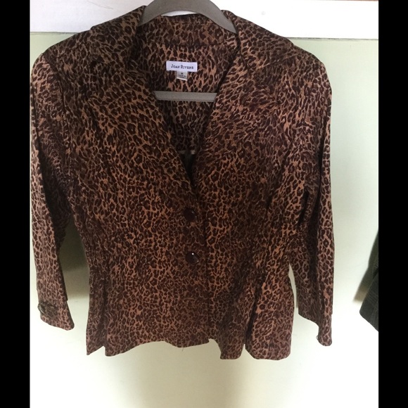 Joan Rivers Animal Print Jacket Blazer