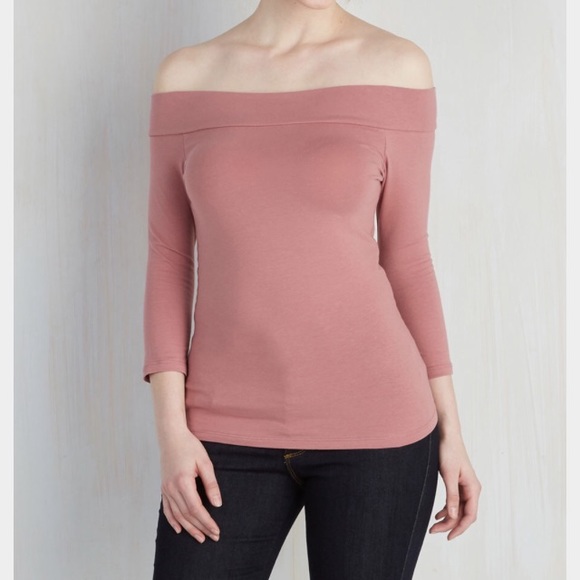 Modcloth "cafe parfait top in dusty rose"