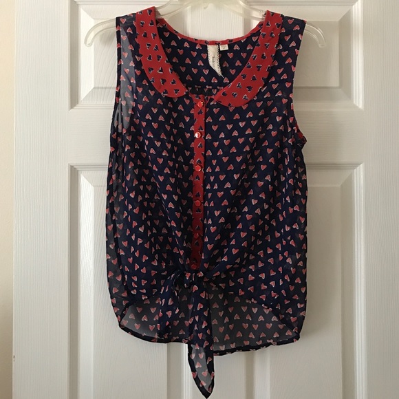 NWOT Girly Button Down Blouse