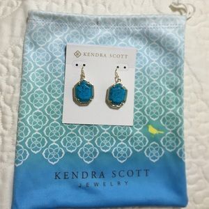 Kendra Scott turquoise/gold earrings