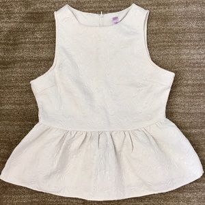 Jacquard Weave Peplum Top