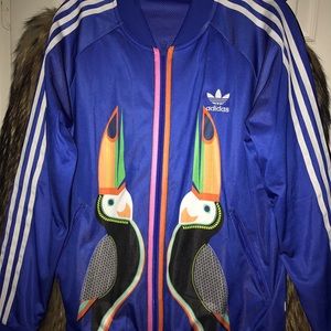 Adidas track jacket blue