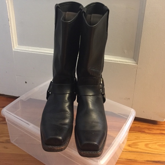 Black Frye motorcycle boots W size 9