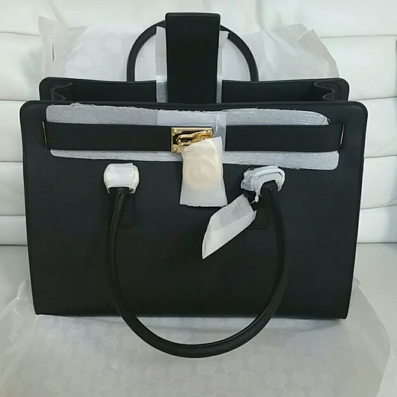 SOLD AUTHENTIC MK Hamilton Large Satchel Leather - Picture 3 of 4