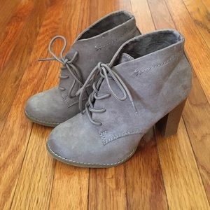Grey Laced Booties