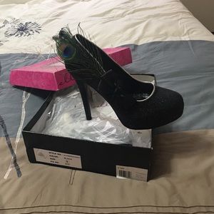 Peacock high heels