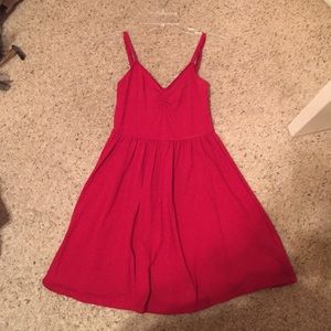 Red cami dress