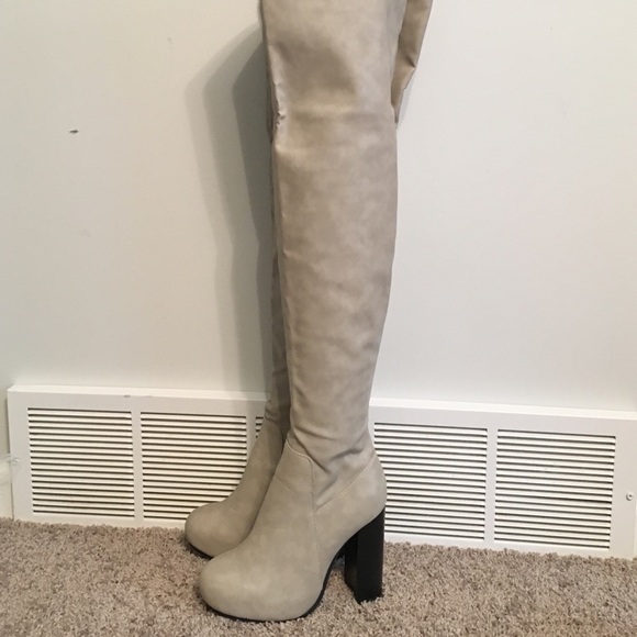 Jeffrey Campbell over the knee platform boots 7.5