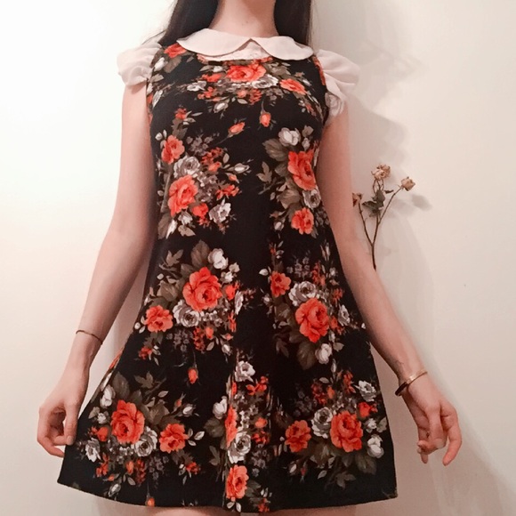 { roses knit mini dress } - Picture 3 of 4