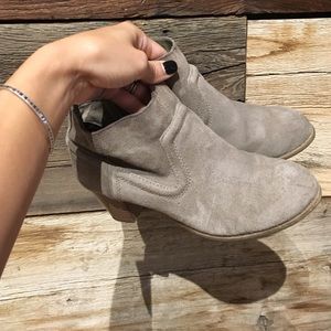 Suede ankle booties