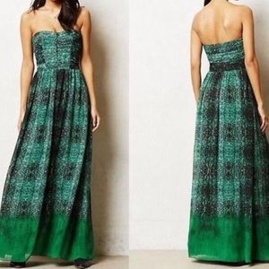 Emerald evening gown from Anthropologie!