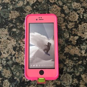 iPhone 6 life proof case sunset pink