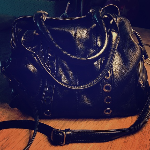 Big Buddha Black Satchel