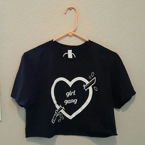 Dolls kill "girl gang" crop top