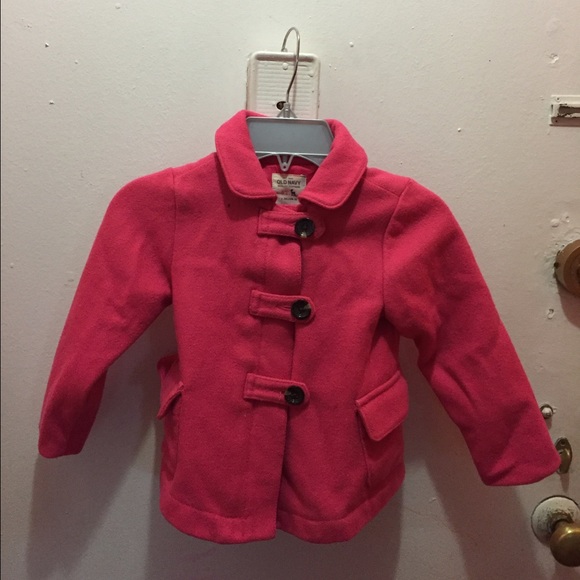 Wool pink girl jacket - Picture 1 of 4
