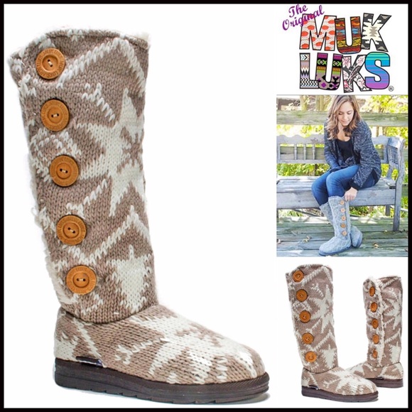 ❌SOLD❌SOLD❌MUK LUKS BOOTS Sweater Boots - Picture 2 of 5
