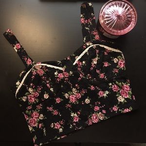 Soprano Lace Flower Crop Top