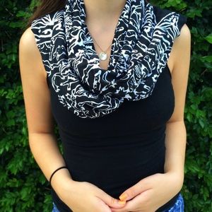 Blue & Black Scarf (b&w pictured)