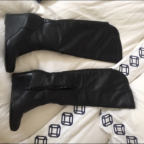 Black knee high Chinese Laundry boots.