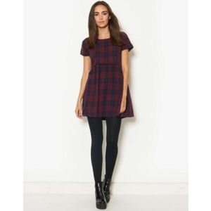 Asos Red Plaid Flannel Dress size S