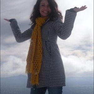 Houndstooth Dress Coat